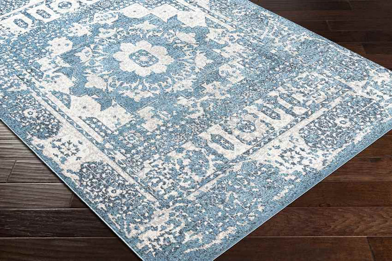 Shamrock Lakes Modern Sky Blue Washable Area Rug