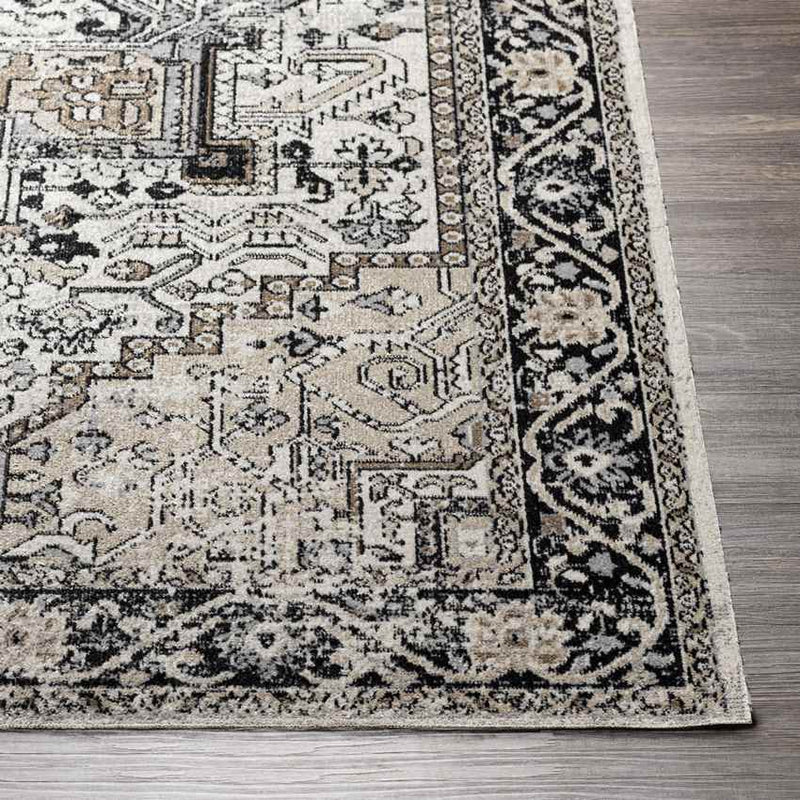 West Baden Traditional Beige Washable Area Rug