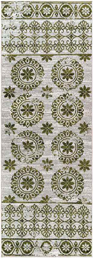 William Traditional Sage Washable Area Rug