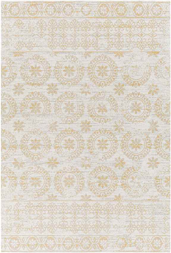 William Traditional Beige Washable Area Rug