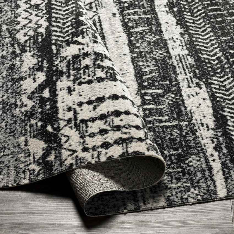 Matt Global Black Washable Area Rug