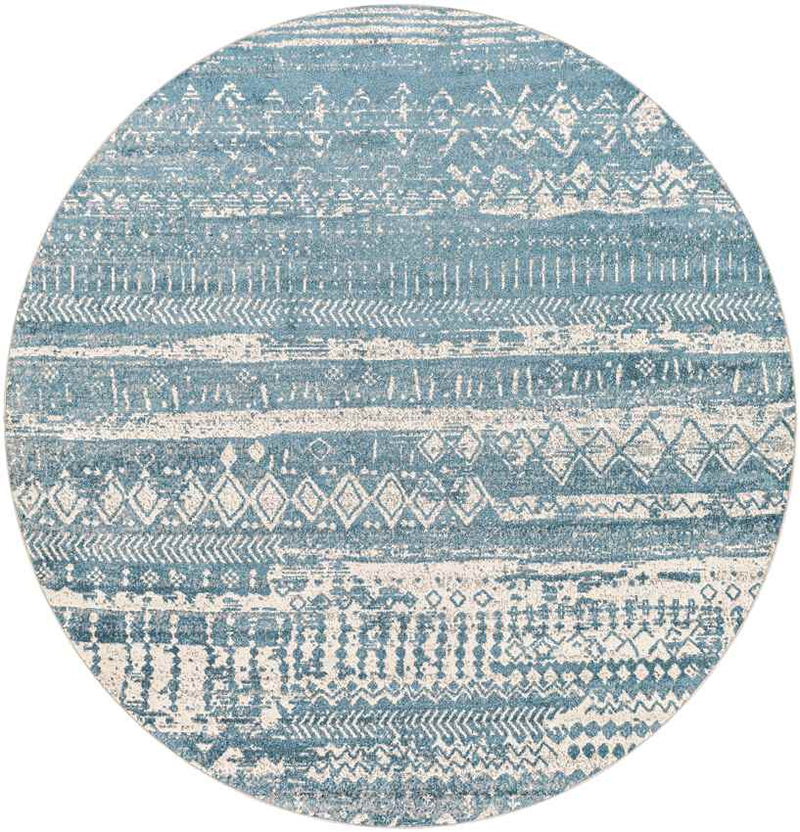 Matt Global Sky Blue Washable Area Rug