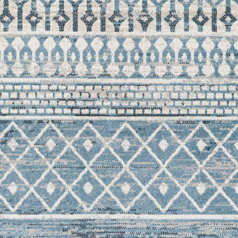 West Terre Haute Global Ice Blue Washable Area Rug