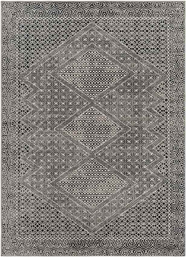 West Harrison Global Black Washable Area Rug