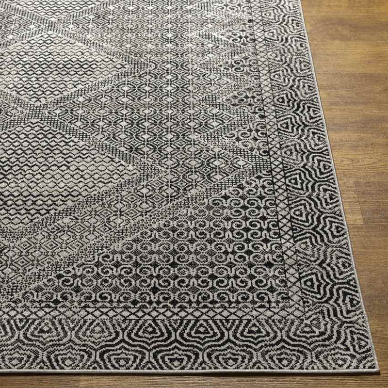 West Harrison Global Black Washable Area Rug