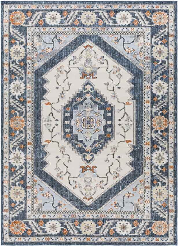 Country Club Hills Traditional Denim Area Rug