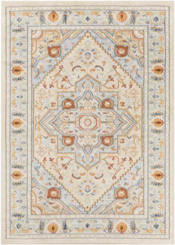 Crescent Traditional Beige Area Rug