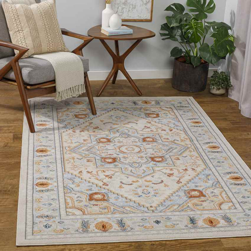 Crescent Traditional Beige Area Rug