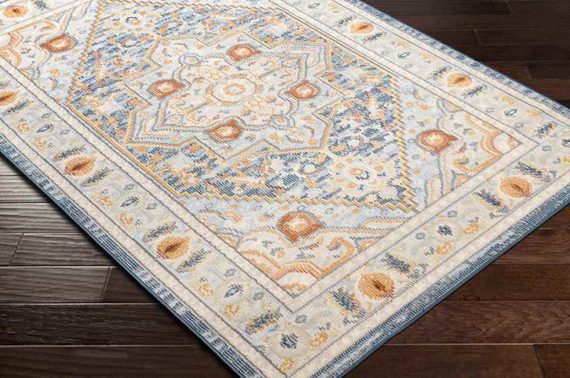 Crescent Traditional Navy Area Rug