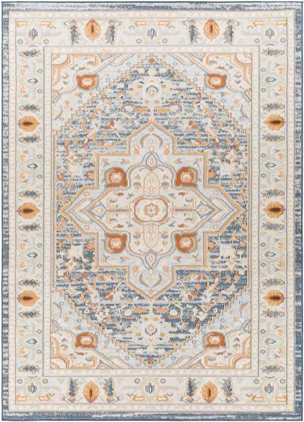 Crescent Traditional Navy Area Rug