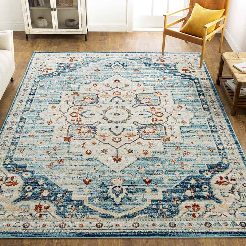 Spencer Indoor / Outdoor Teal Area Rug