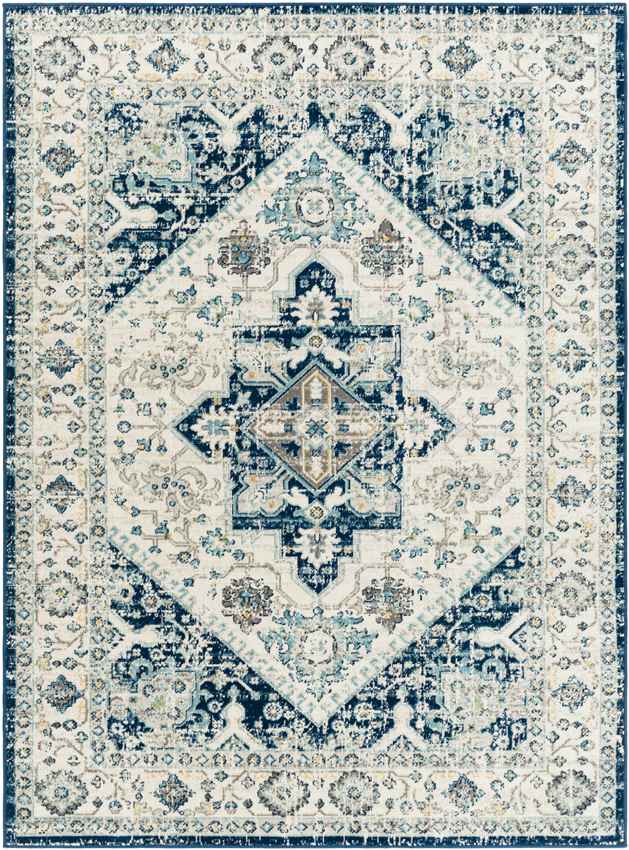 Battle Ground Traditional Teal Area Rug