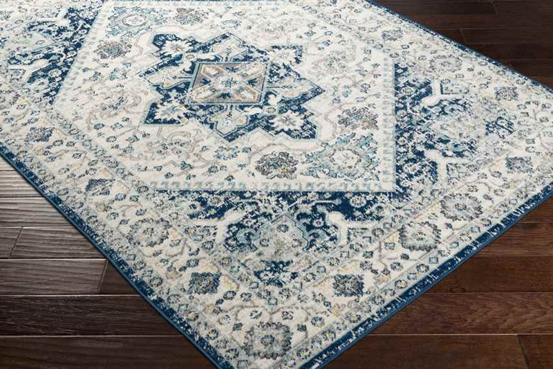 Battle Ground Traditional Teal Area Rug