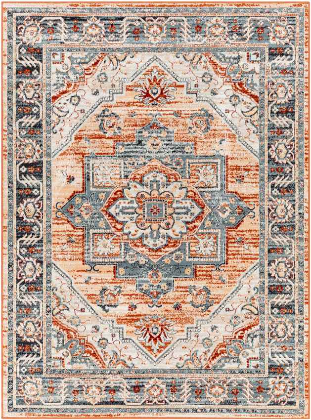 Brownsburg Traditional Burnt Orange Area Rug