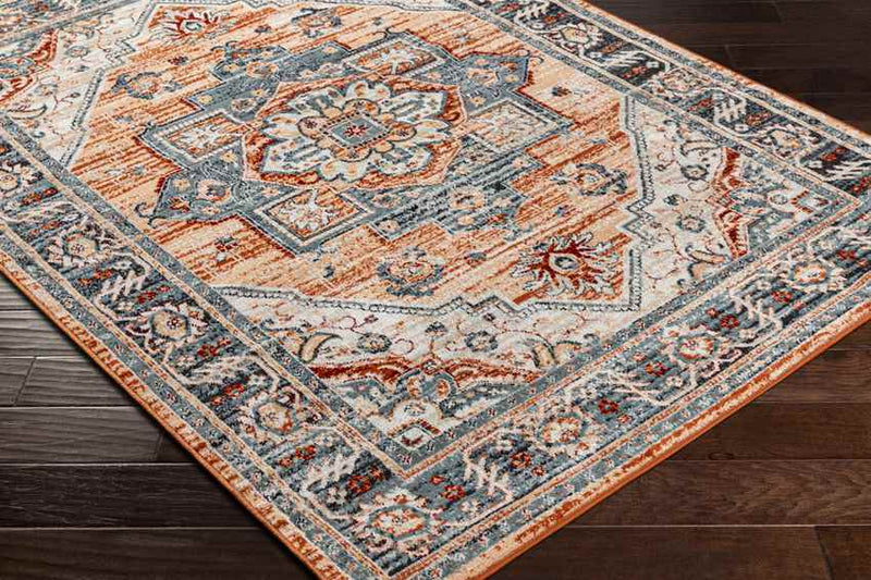 Brownsburg Traditional Burnt Orange Area Rug