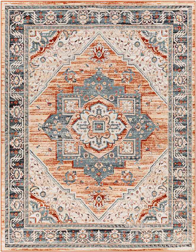 Brownsburg Traditional Burnt Orange Area Rug