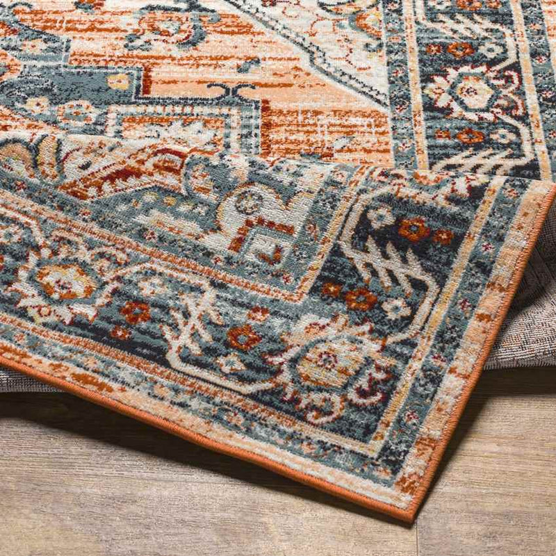 Brownsburg Traditional Burnt Orange Area Rug