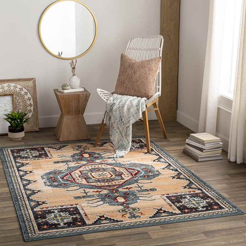 Bruceville Global Peach Area Rug