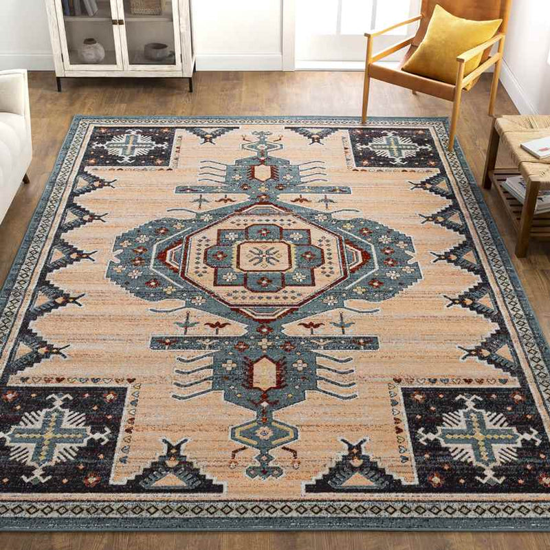 Bruceville Global Peach Area Rug