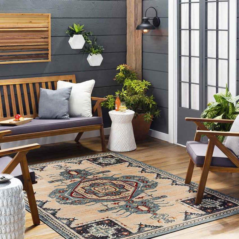 Bruceville Global Peach Area Rug