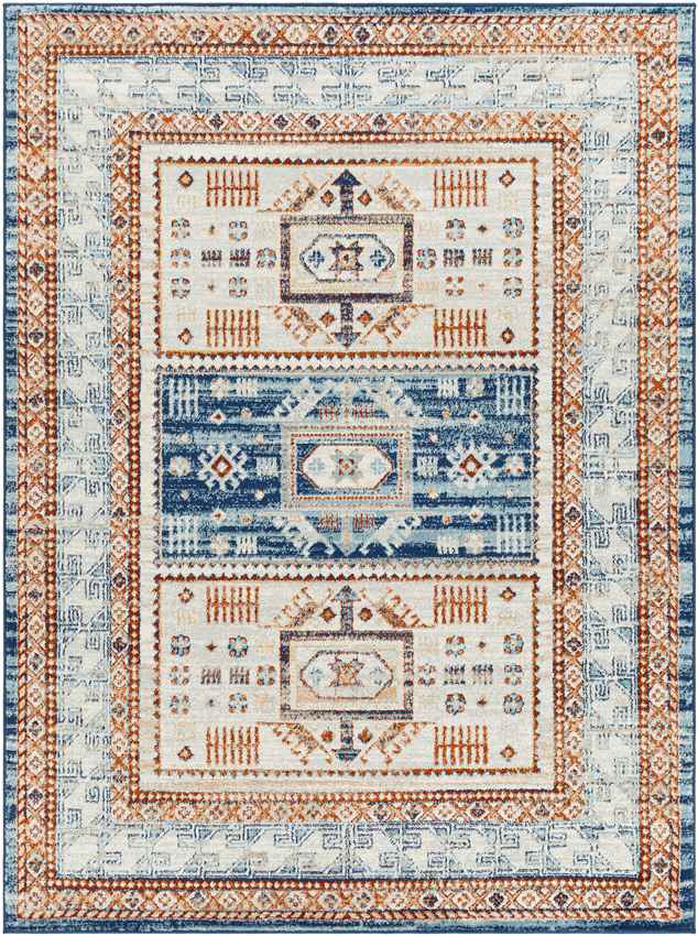 Campbellsburg Traditional Navy Area Rug