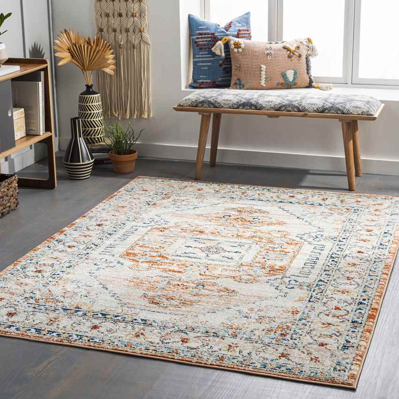 Cedar Lake Traditional Orange Area Rug