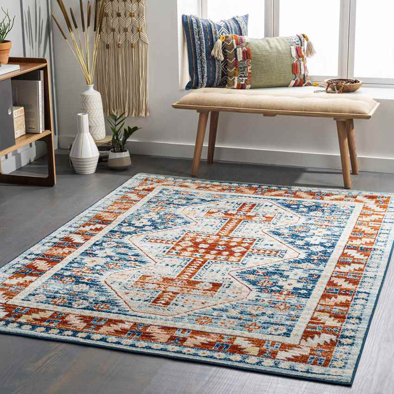 Chalmers Traditional Teal Area Rug