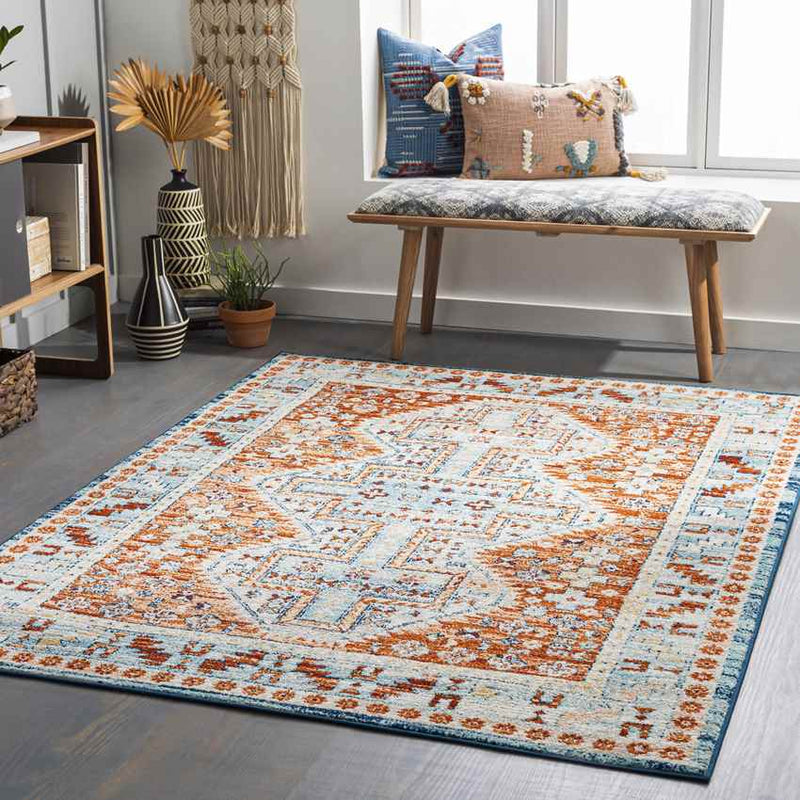 Chalmers Traditional Burnt Orange Area Rug