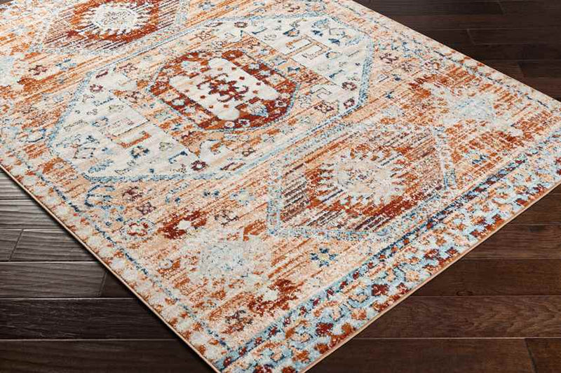 Riczi Traditional Burnt Orange Area Rug