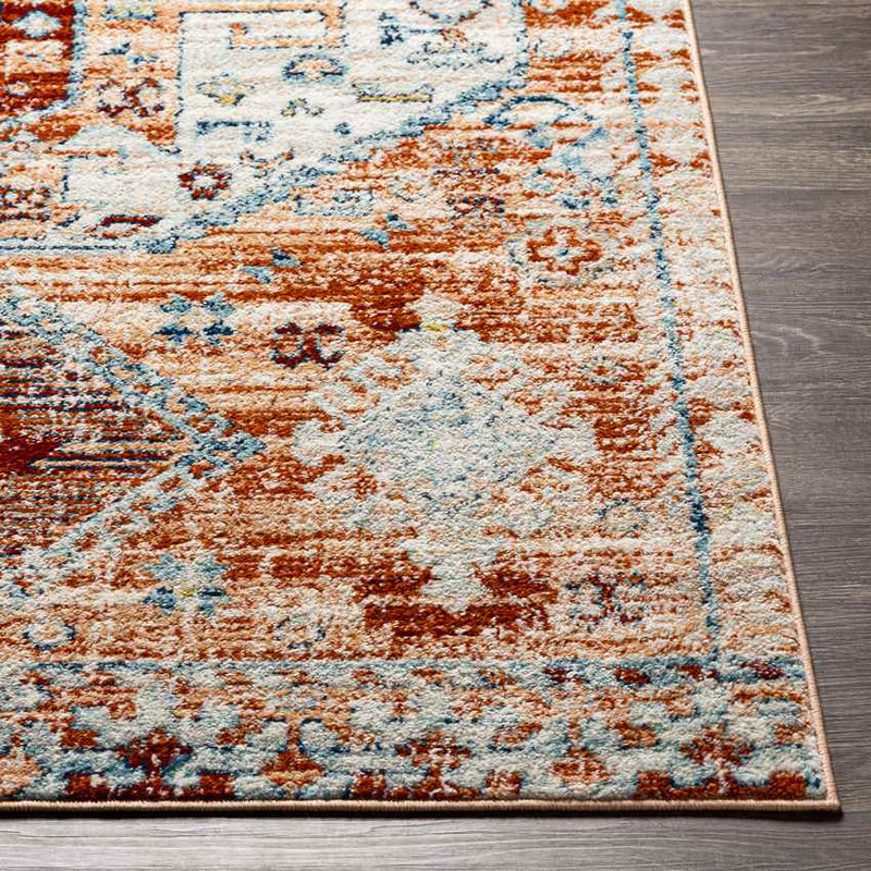 Riczi Traditional Burnt Orange Area Rug