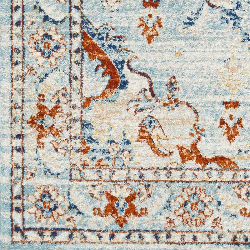 Mhilea Traditional Pale Blue Area Rug