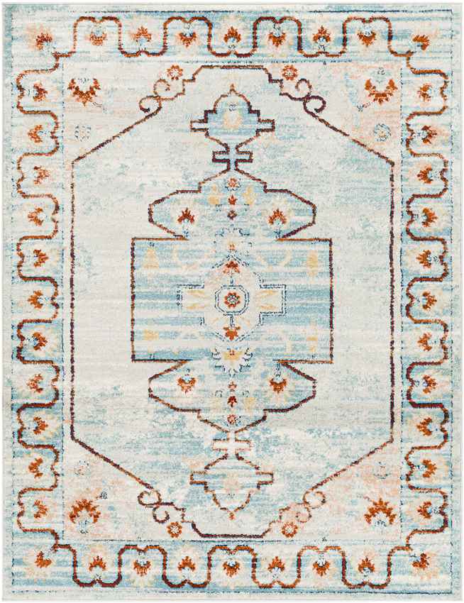 Chrisney Traditional Pale Blue Area Rug