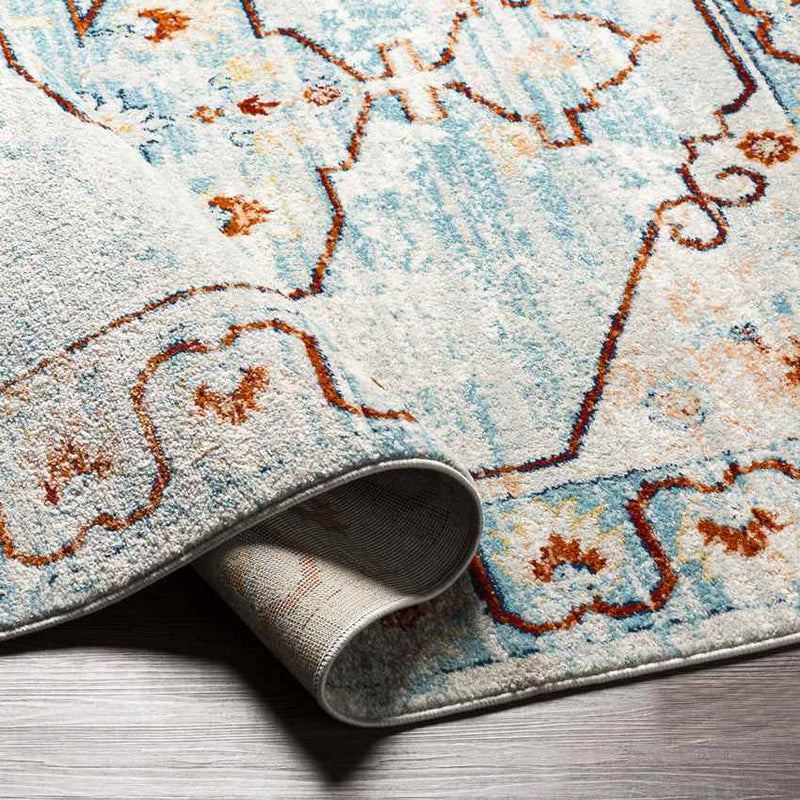 Chrisney Traditional Pale Blue Area Rug