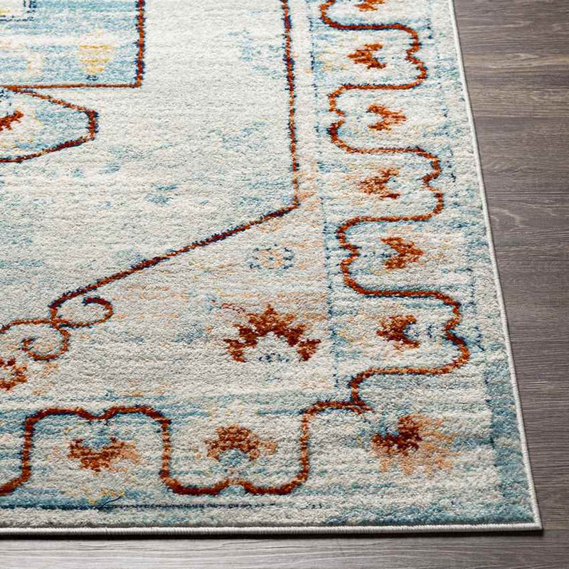 Chrisney Traditional Pale Blue Area Rug