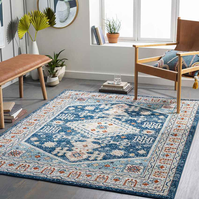 Clifford Traditional Navy Area Rug