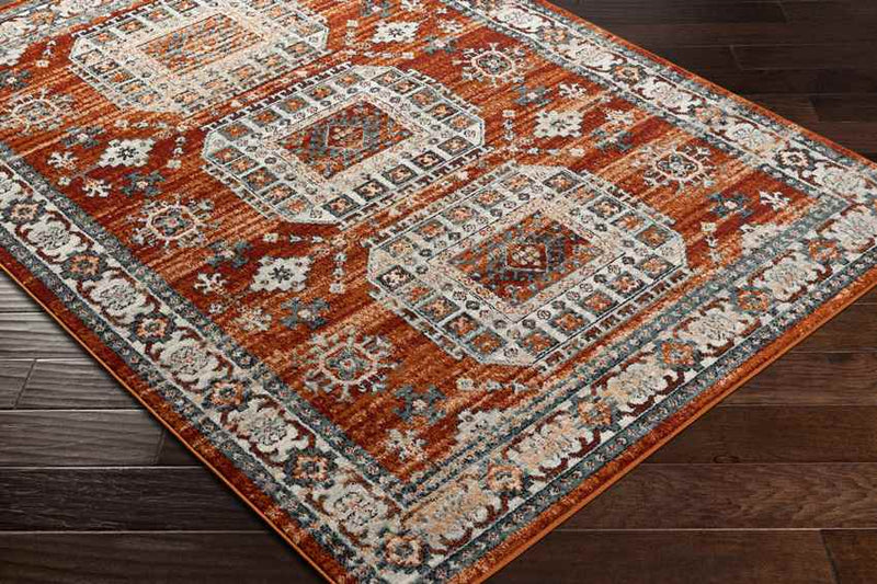 Country Club Heights Traditional Burnt Orange Area Rug