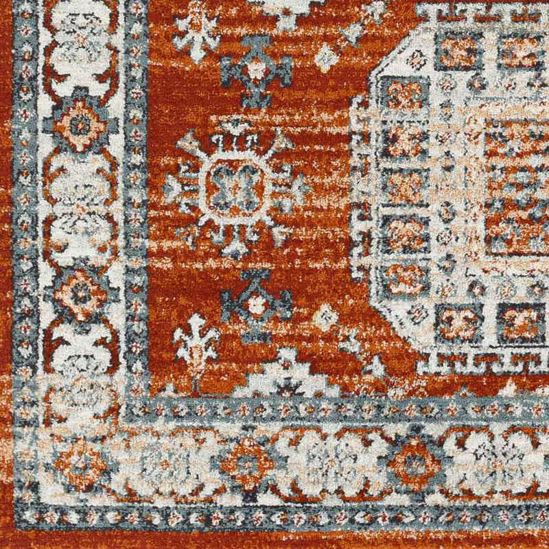 Country Club Heights Traditional Burnt Orange Area Rug