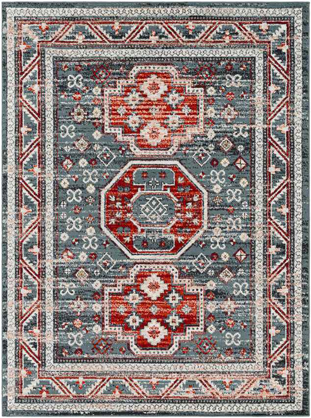 Crandall Traditional Burnt Orange Area Rug