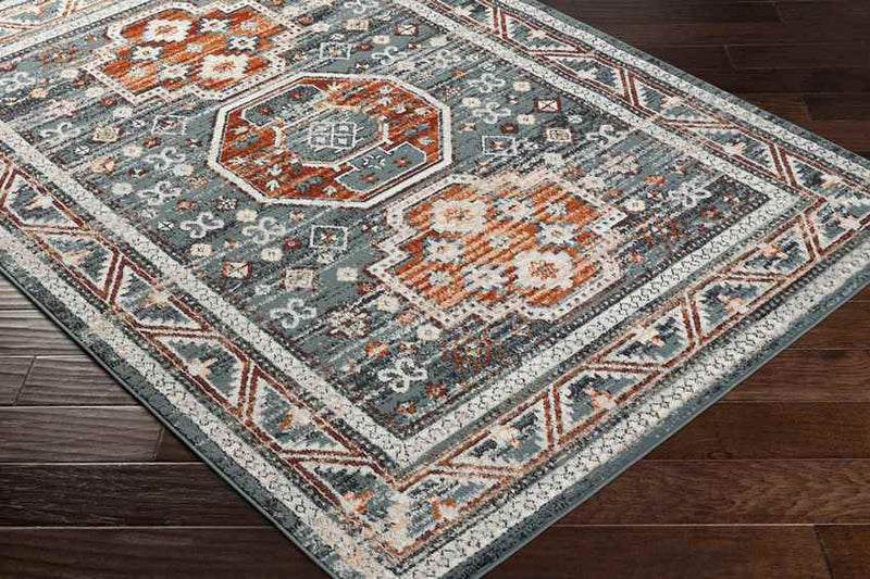 Crandall Traditional Burnt Orange Area Rug