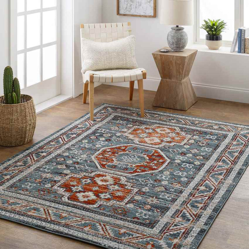 Crandall Traditional Burnt Orange Area Rug