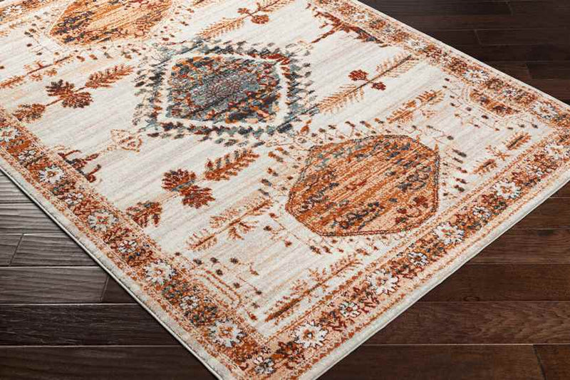 Darmstadt Traditional Burnt Orange Area Rug