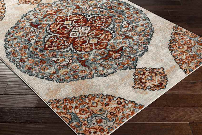 Decker Traditional Tangerine Area Rug