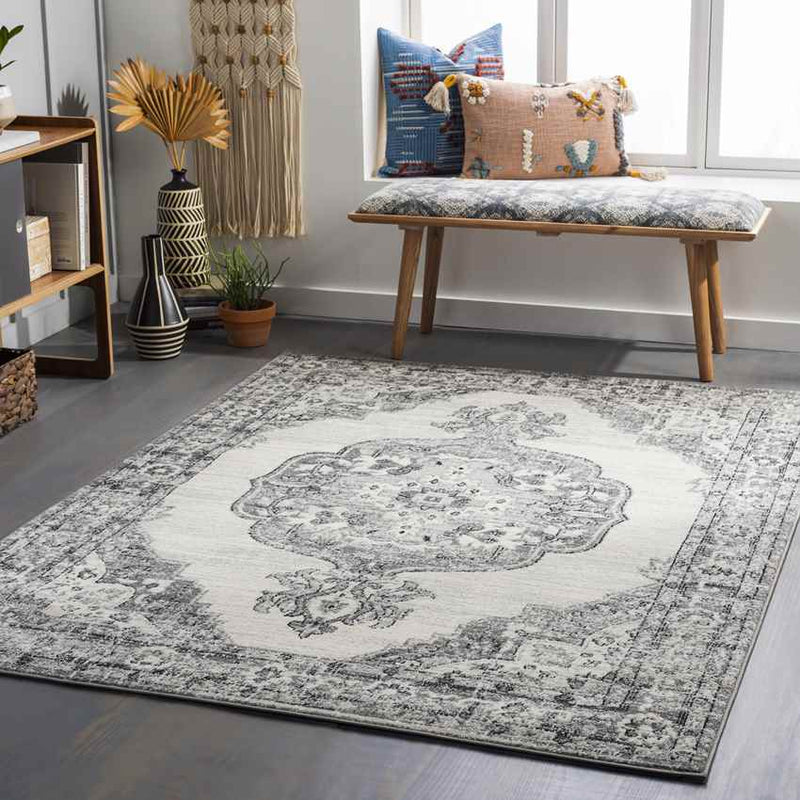 Dugger Traditional Gray Area Rug