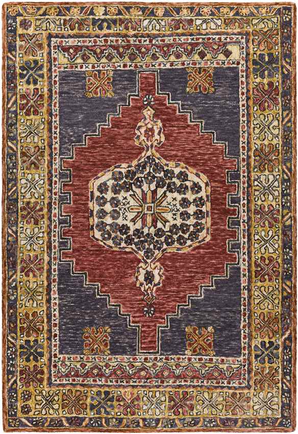 Merrionette Park Traditional Garnet Area Rug