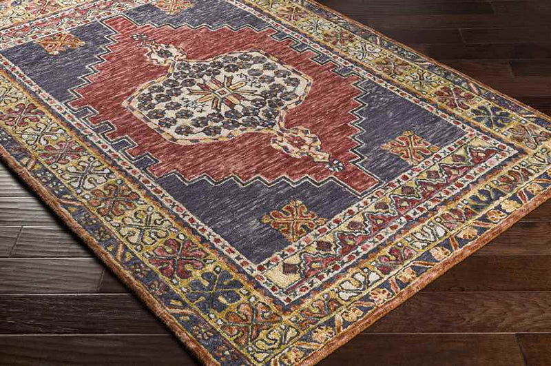 Merrionette Park Traditional Garnet Area Rug