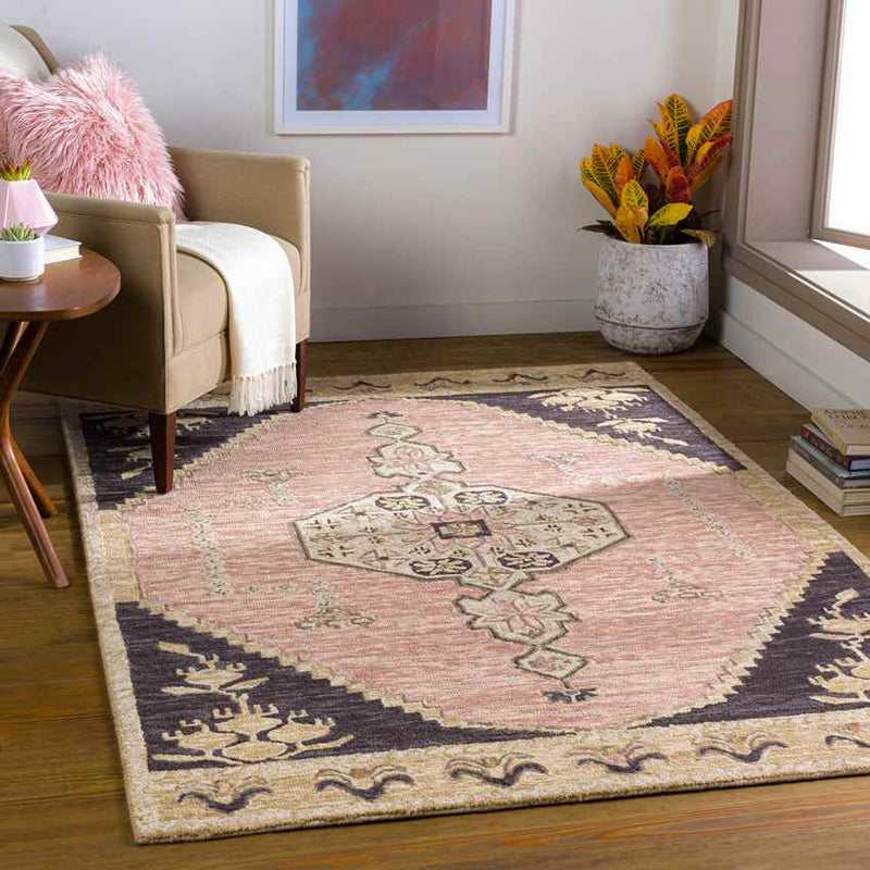 Kornhorn Traditional Blush Area Rug