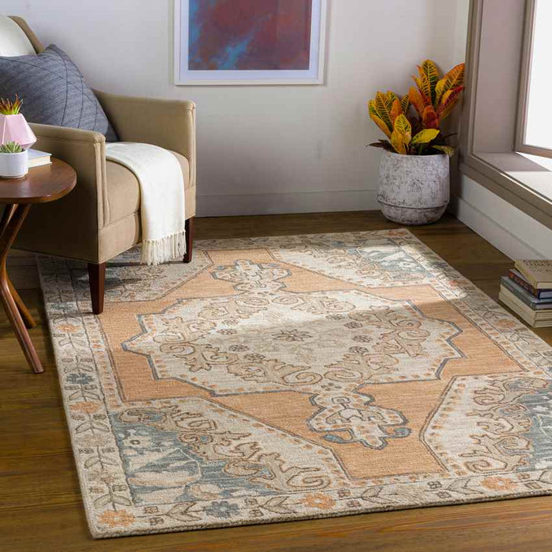 Mill Creek Traditional Peach Area Rug