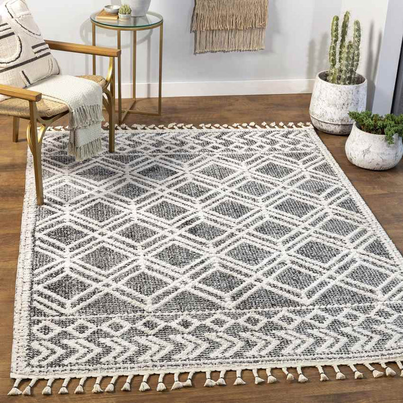 Noblesville Global Black Area Rug