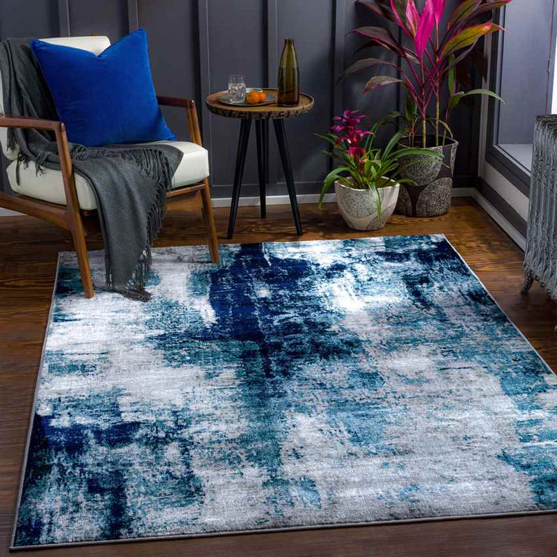 Dole Modern Dark Teal Area Rug