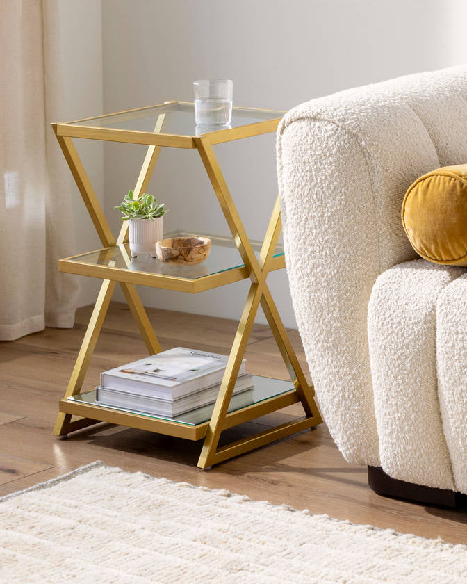 Lermoos Gold End Table